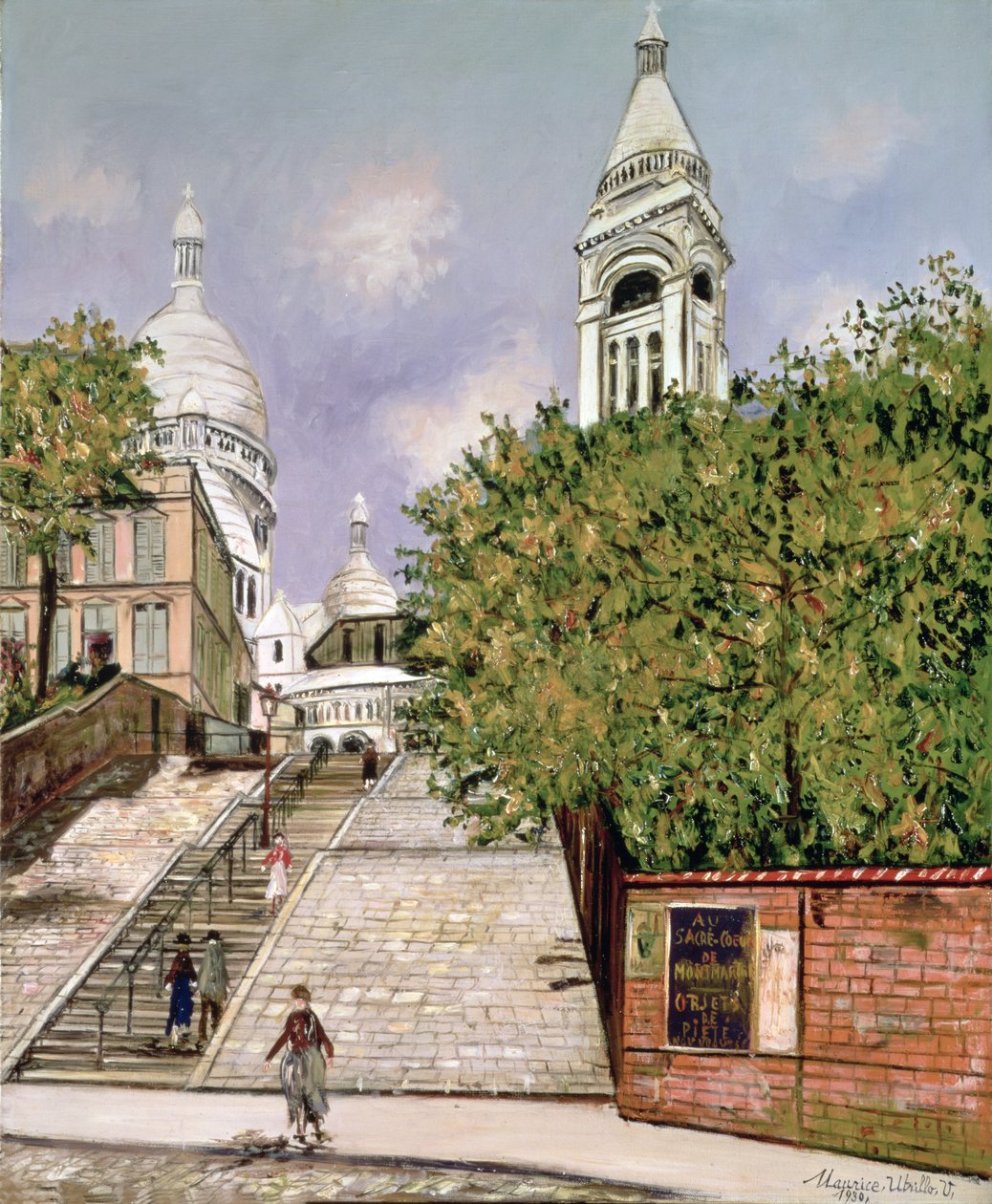 Die Treppen der Sacre-Coeur, Montmartre von Maurice Utrillo