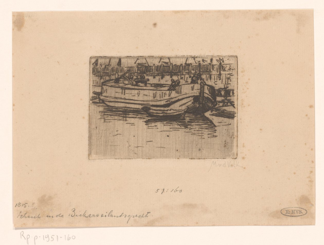 Boot in der Bickersgracht, Amsterdam von Maurits van der Valk (signed by artist)