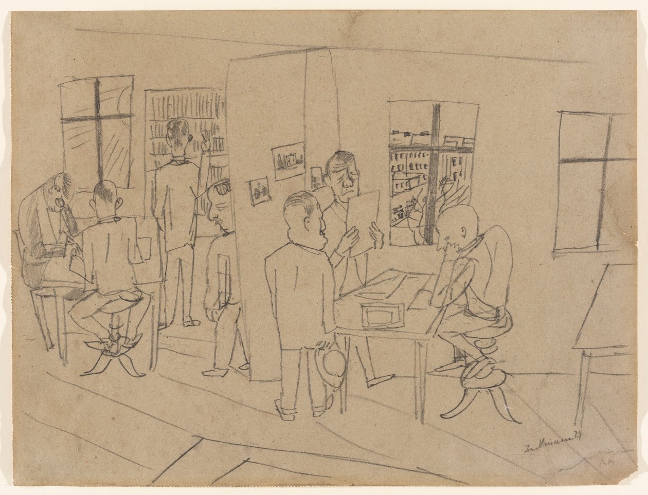 Redaktionszimmer von Max Beckmann