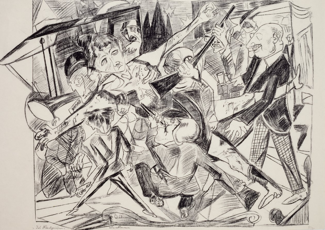 Märtyrertum, von Max Beckmann (1884-1950), Gravur. Deutschland, 20. Jahrhundert. von Max Beckmann