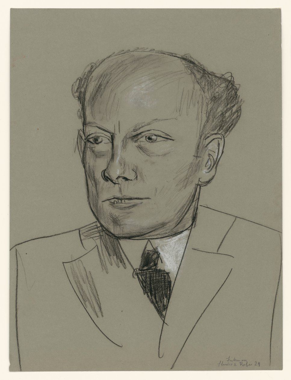 Studie zum Bildnis Gottlieb Friedrich Reber (Kopf) von Max Beckmann