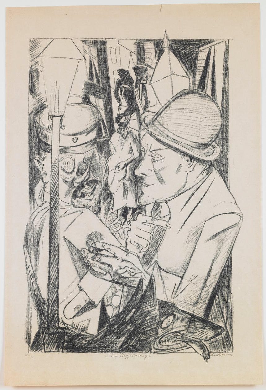 Der Heimweg, Platte 2 aus der Serie „Hölle“ von Max Beckmann
