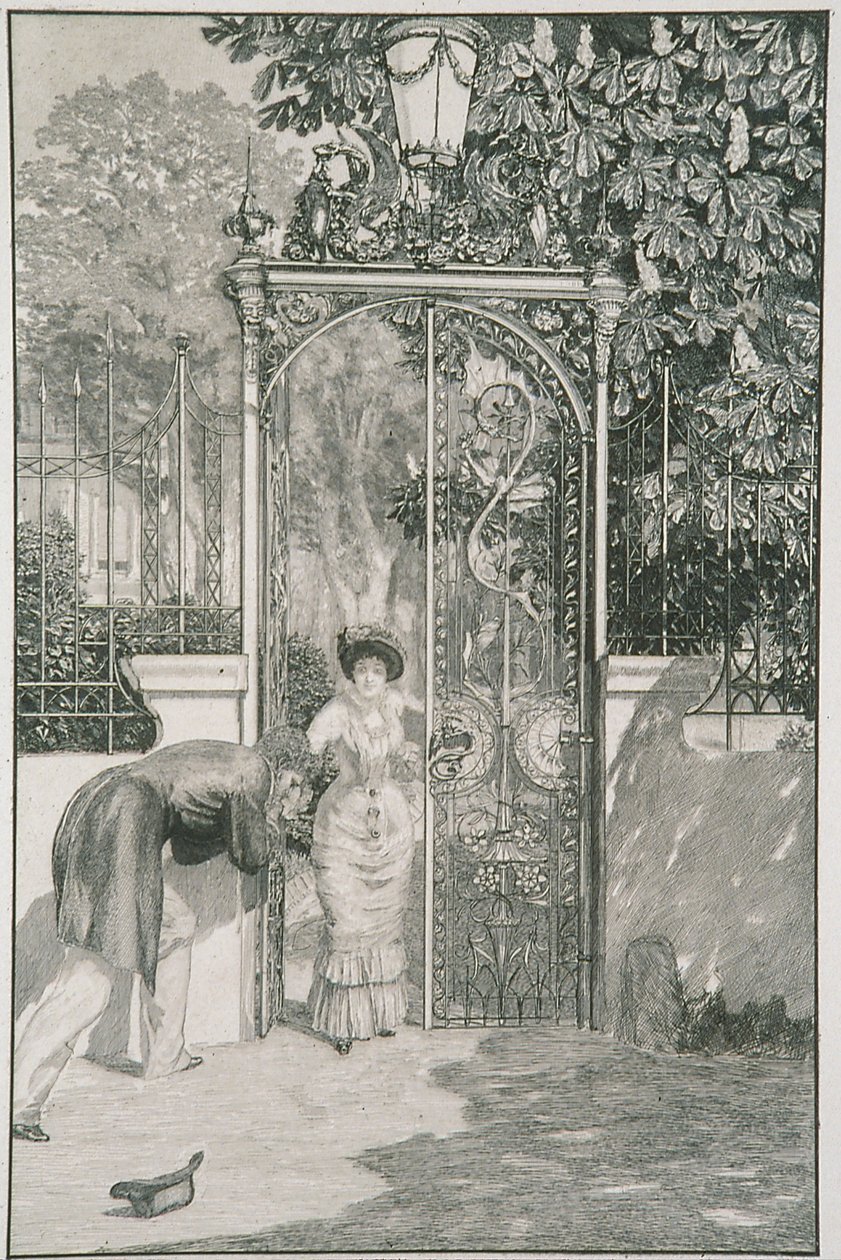 Am Tor, Platte 3 aus der Serie „Eine Liebe: Opus X“ von Max Klinger