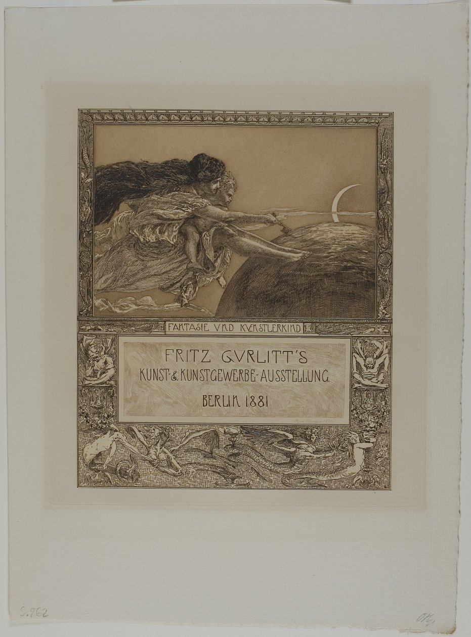 Karte für die Gurlitt-Ausstellung: Fantasie und das Kind als Künstler von Max Klinger