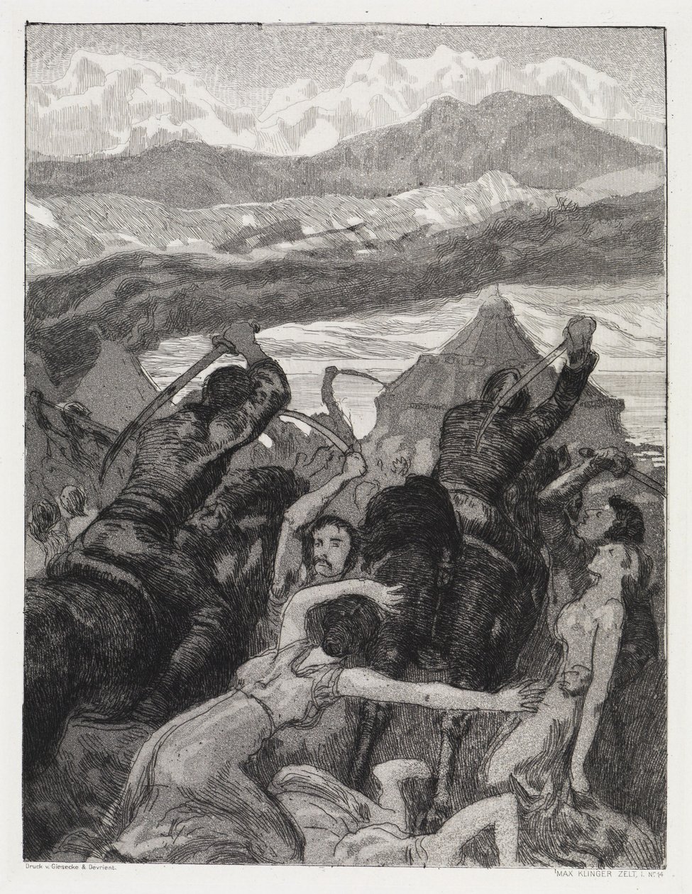 Einbruch (Zelt, Opus XIV, 1. Teil, Nr. 14) von Max Klinger