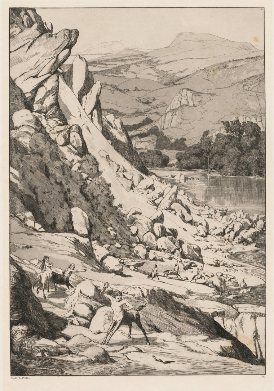 Erdrutsch Opus IV, 6, 1881 von Max Klinger