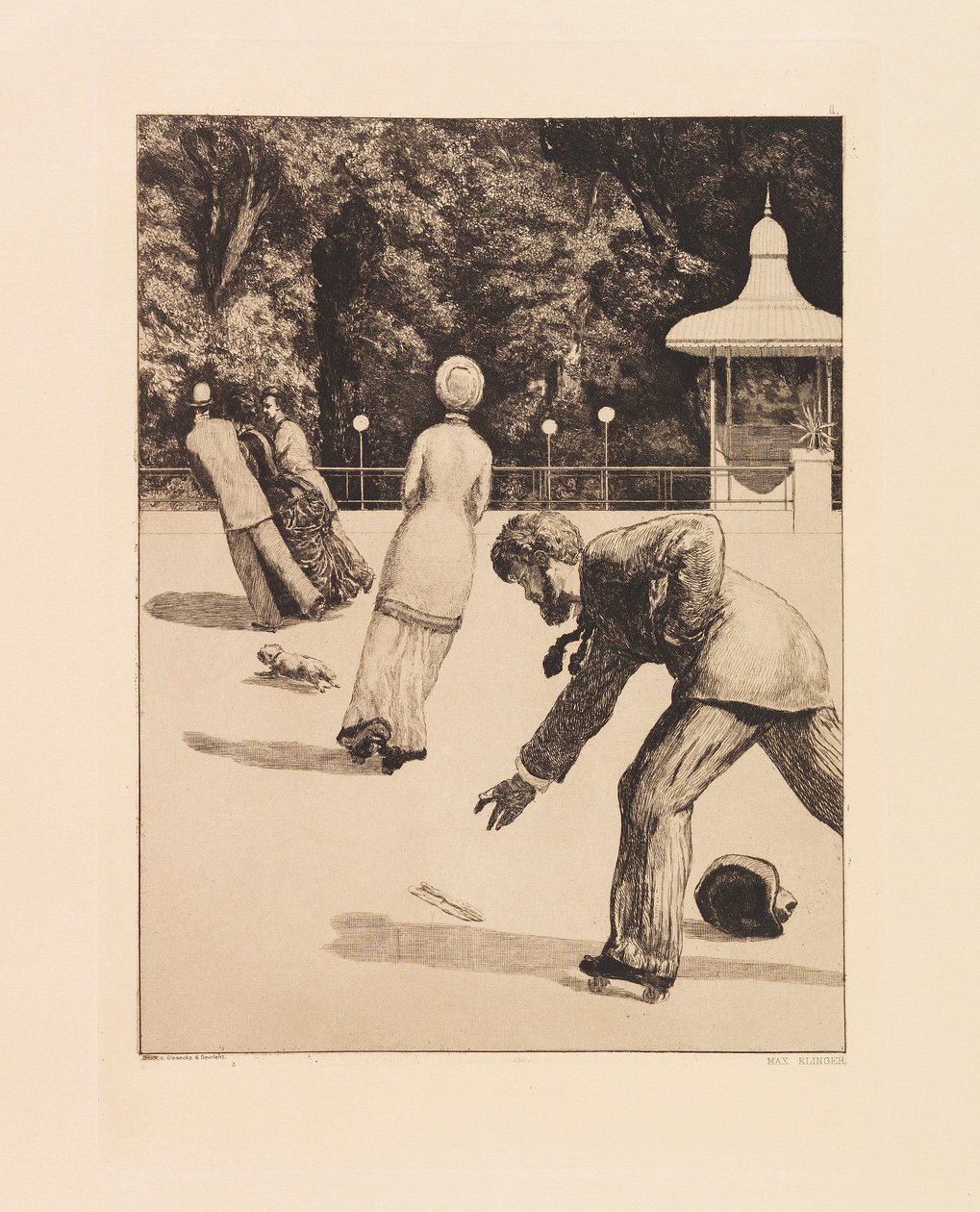 Opus VI, aus Paraphrase über das Finden eines Handschuhs, 1881 von Max Klinger
