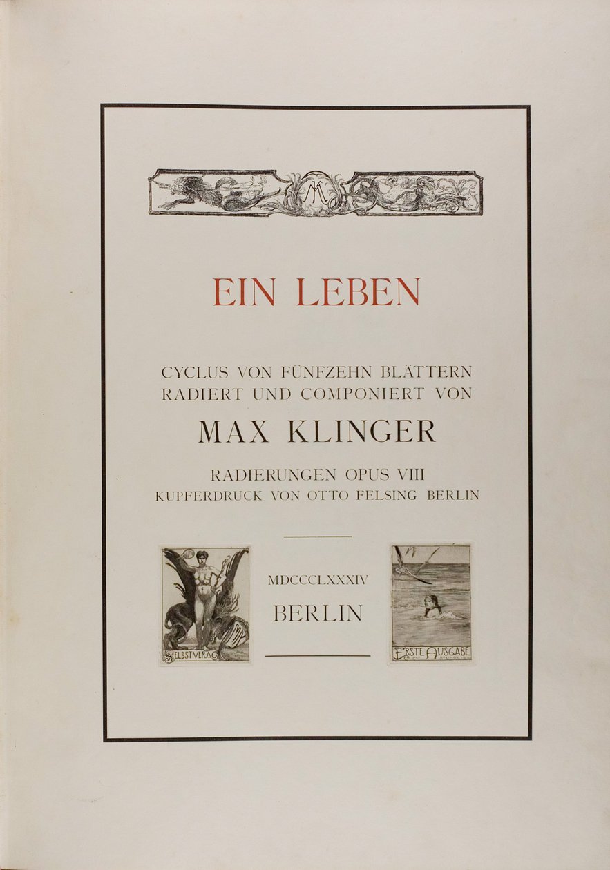 Titelblatt: Ein Leben von Max Klinger