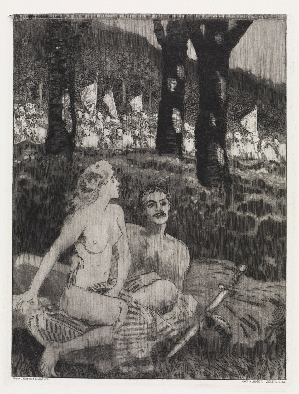 Waldnacht (Zelt, Opus XIV, 2. Teil, Nr. 42) von Max Klinger