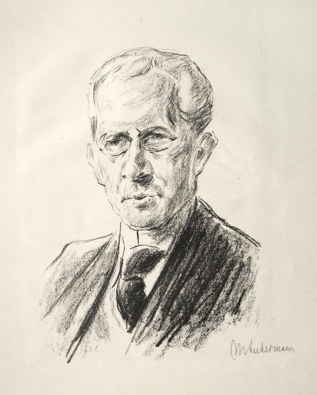Arno Holz Mappe: Porträt Arno Holz, 1923 von Max Liebermann