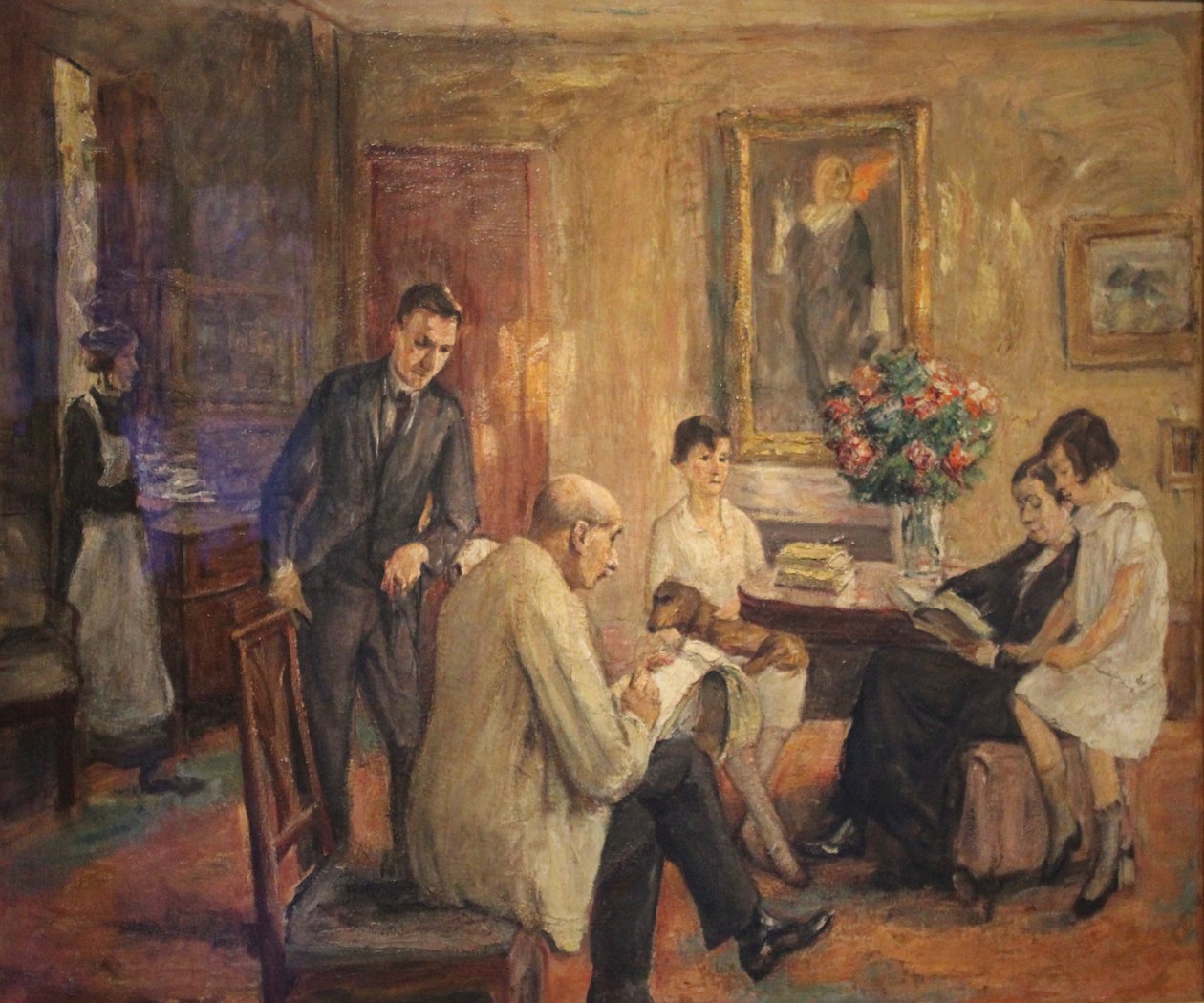 Liebermann-Familie. Der Künstler skizziert im Kreis seiner Familie von Max Liebermann