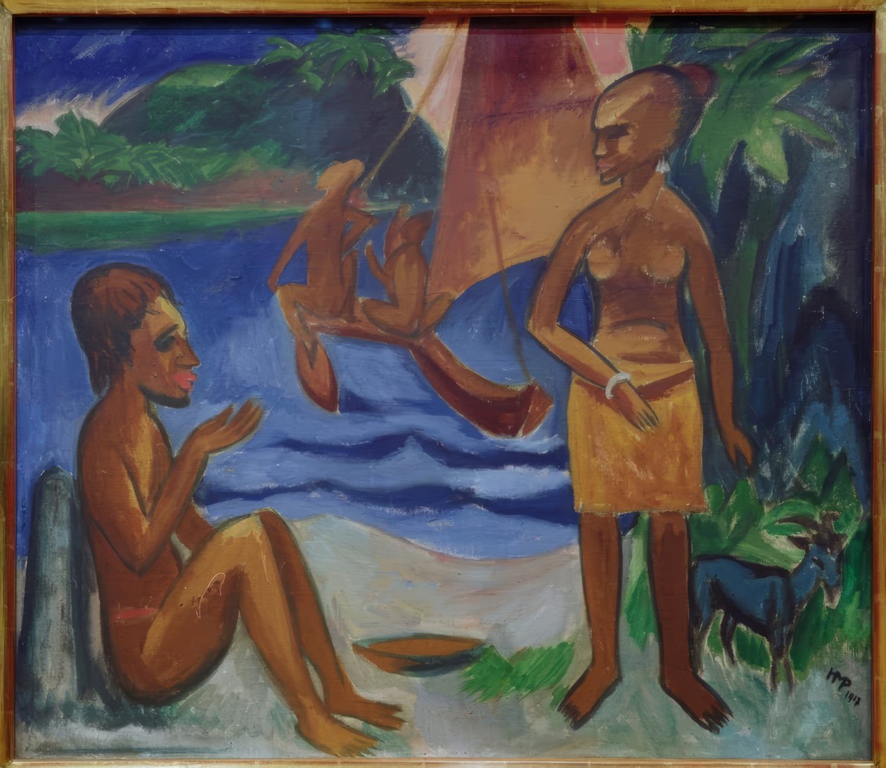 Abfahrt Palau von Max Pechstein