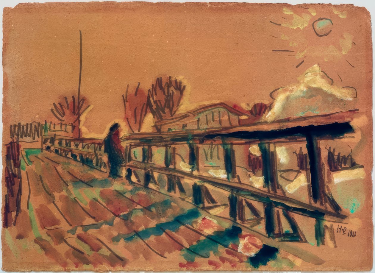 Blick über eine Brücke von Max Pechstein