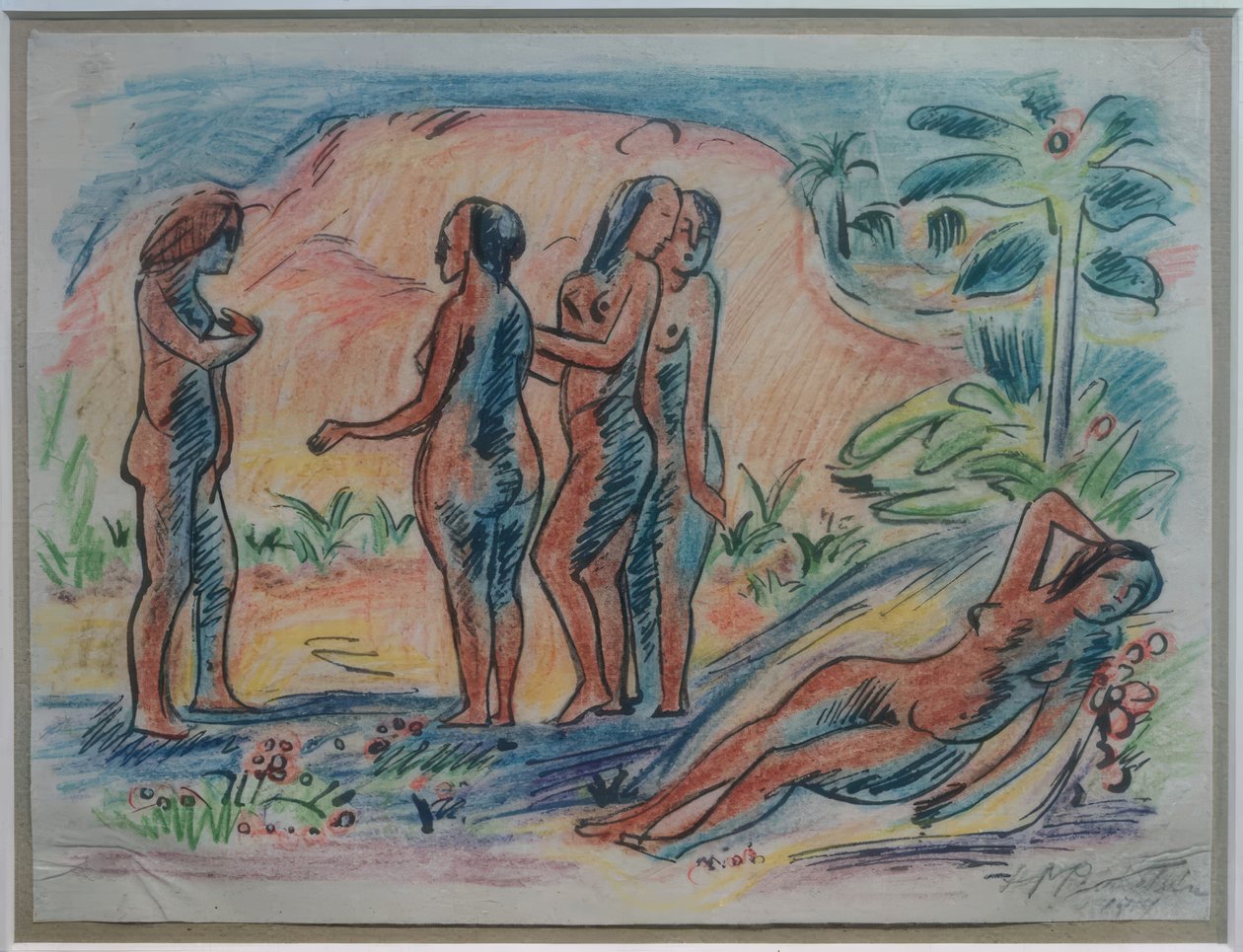 Reisebilder Italien - Südsee (Frauen) von Max Pechstein