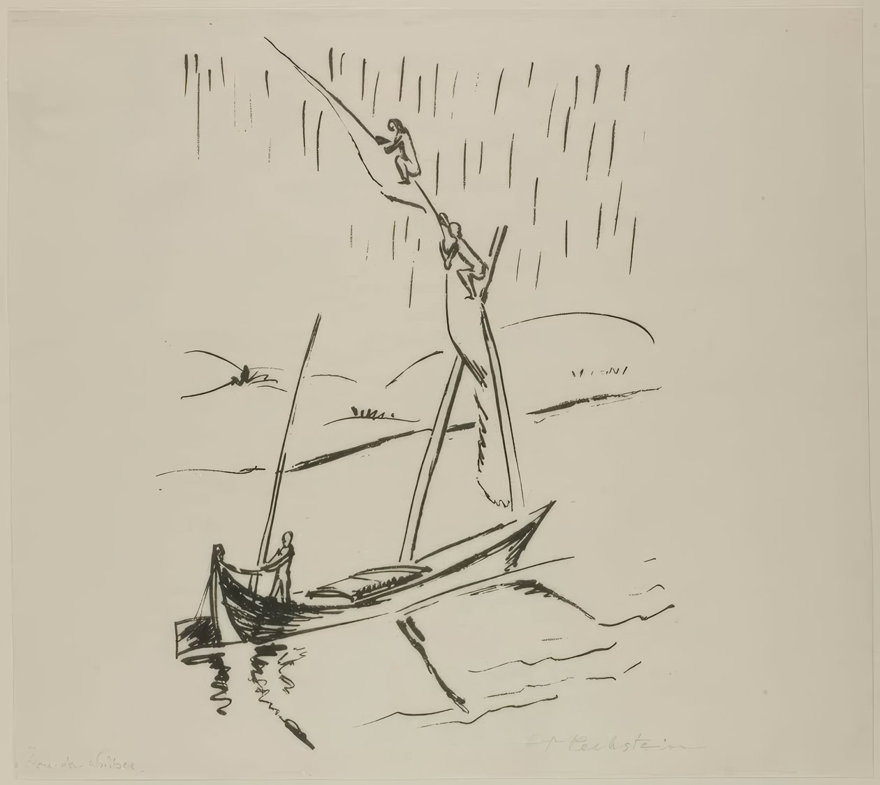 Suezkanal, aus Reisebilder: Italien-Südsee von Max Pechstein