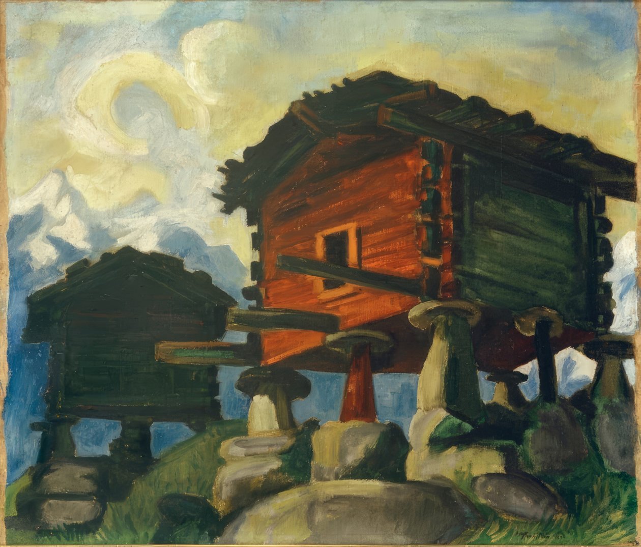 Walliser Hütten von Max Pechstein