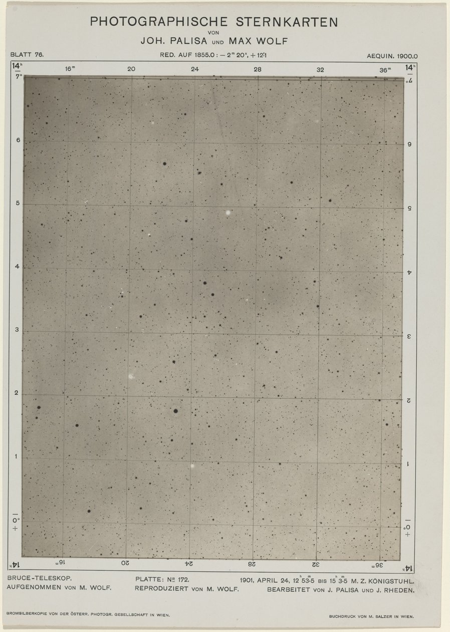 Fotografische Sternkarten (24. April 1901) von Max Wolf and Joh. Palisa