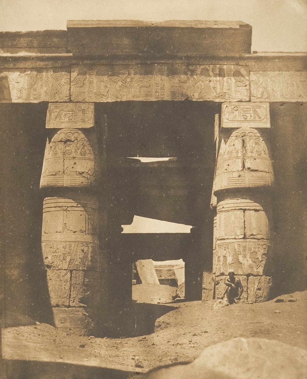 Innenraum des Tempels von Khons, in Karnak, Theben, 1849-50 von Maxime Du Camp