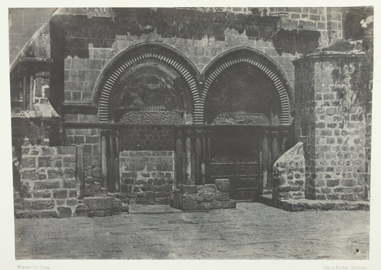 Jerusalem, Untere Arkaden der Grabeskirche, Palästina von Maxime Du Camp