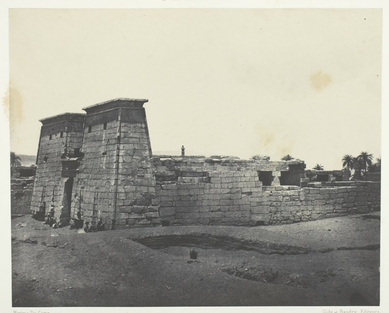 Karnak, Tempel des Khons, Theben, 1849-51, gedruckt 1852 von Maxime Du Camp