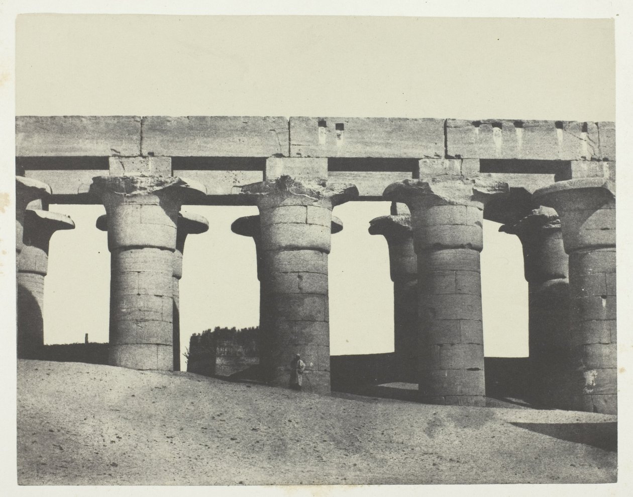 Luxor, Große Kolonnade des Palastes; Theben von Maxime Du Camp