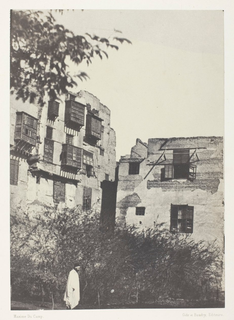 Haus und Garten im Frank-Viertel, Kairo von Maxime Du Camp