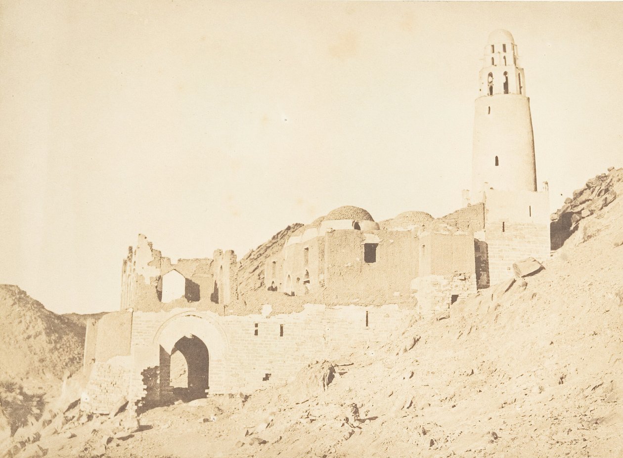 Moschee von Belal, südlich von Philae, rechte Uferseite, 11. April 1850 von Maxime Du Camp
