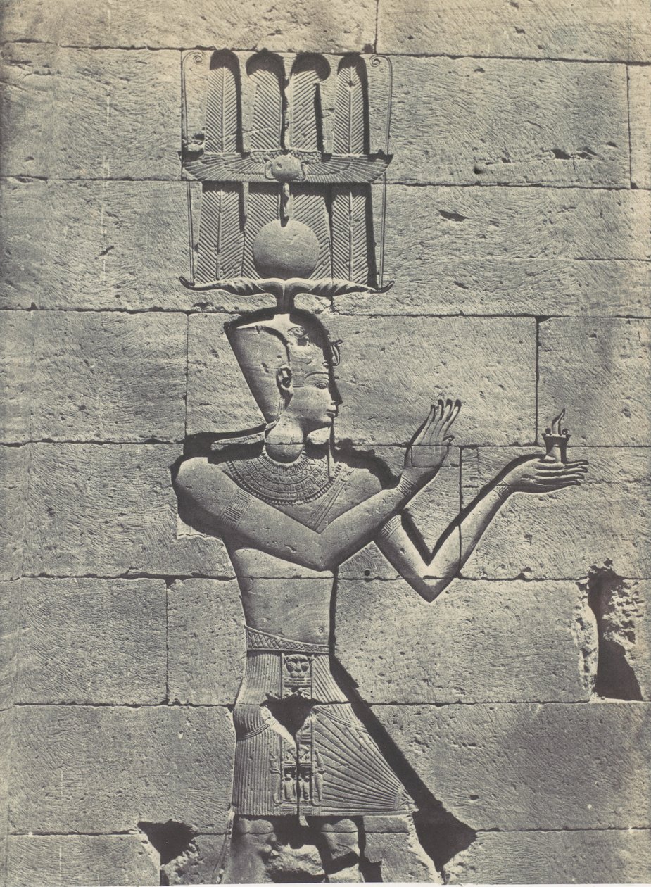 Nubien. Kalabscheh. Skulpturen der hinteren Fassade des Tempels von Maxime Du Camp