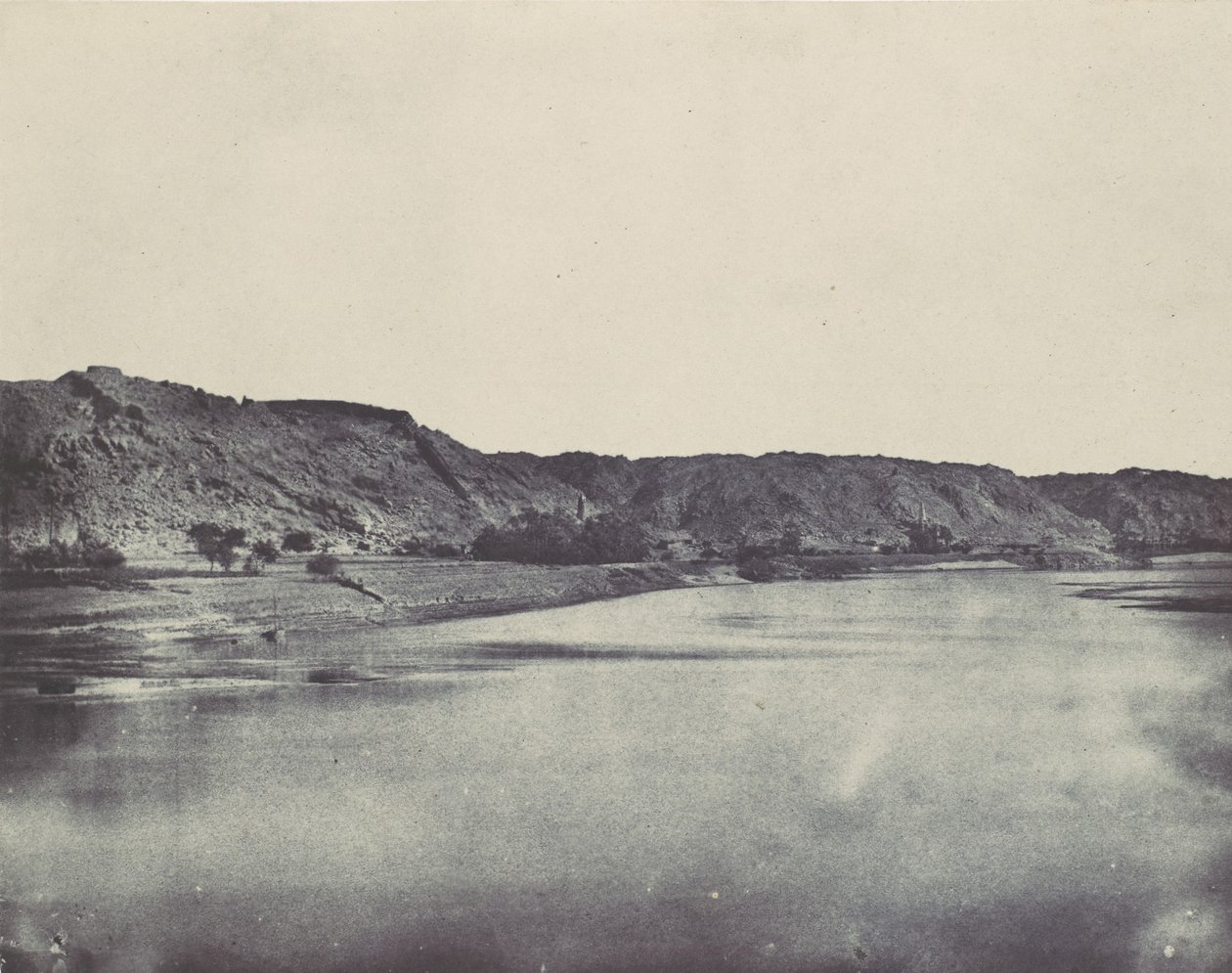 Nubien. Ostufer des Nils Dorf Bab. Blick nach Süden von Philoe, 1850 von Maxime Du Camp