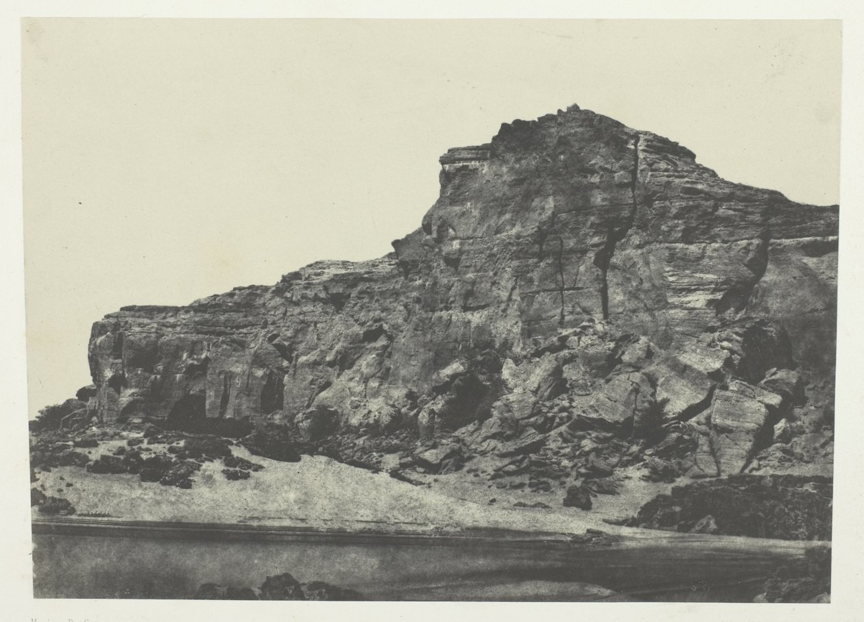 Zweiter Katarakt, Dgebel-Aboucir; Nubien, Tafel 112 aus dem Album "Ägypten, Nubien, Palästina und Syrien" (1852) von Maxime Du Camp
