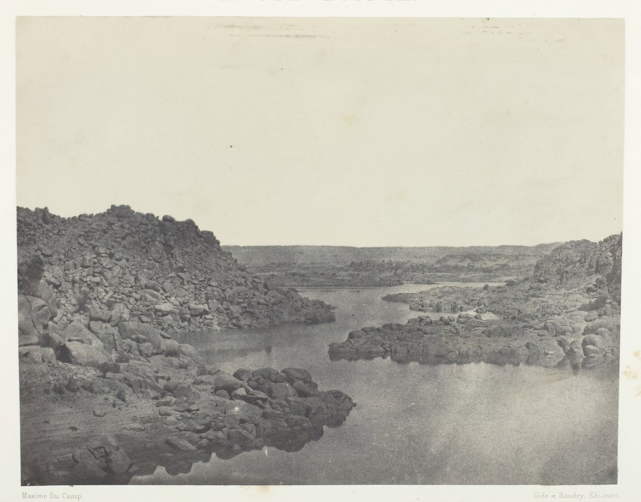 Sortie de la Première Cataracte, Oberägypten, 1849-51, gedruckt 1852 von Maxime Du Camp