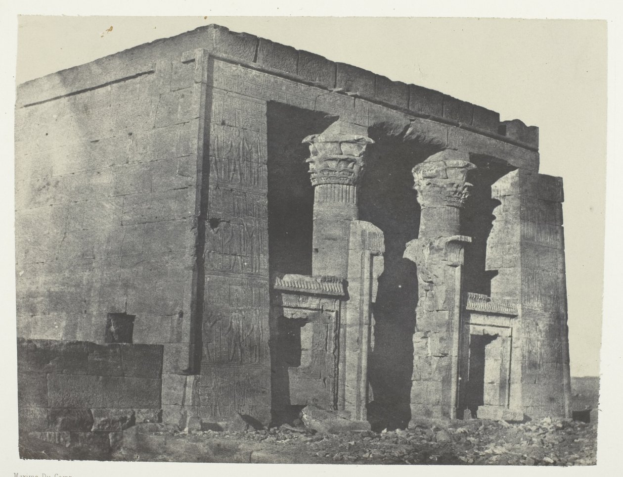 Tempel von Dakkeh, Naos; Nubien, Tafel 95 aus dem Album "Ägypten, Nubien, Palästina und Syrien" (1852) von Maxime Du Camp