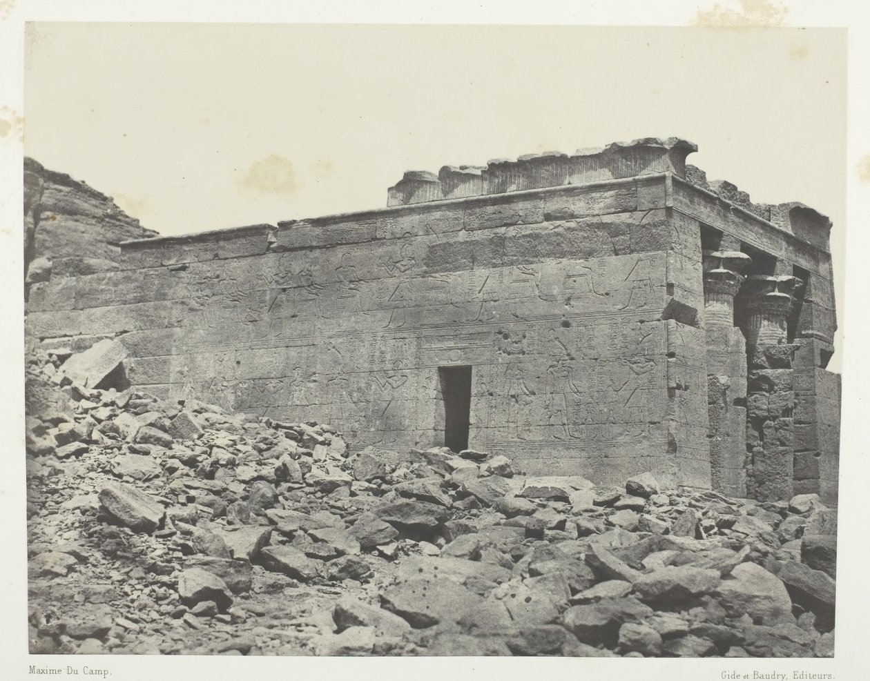 Tempel von Dandour, dem Triade Osiris-Isis-Horus gewidmet, Nubien, 1849-51 von Maxime Du Camp