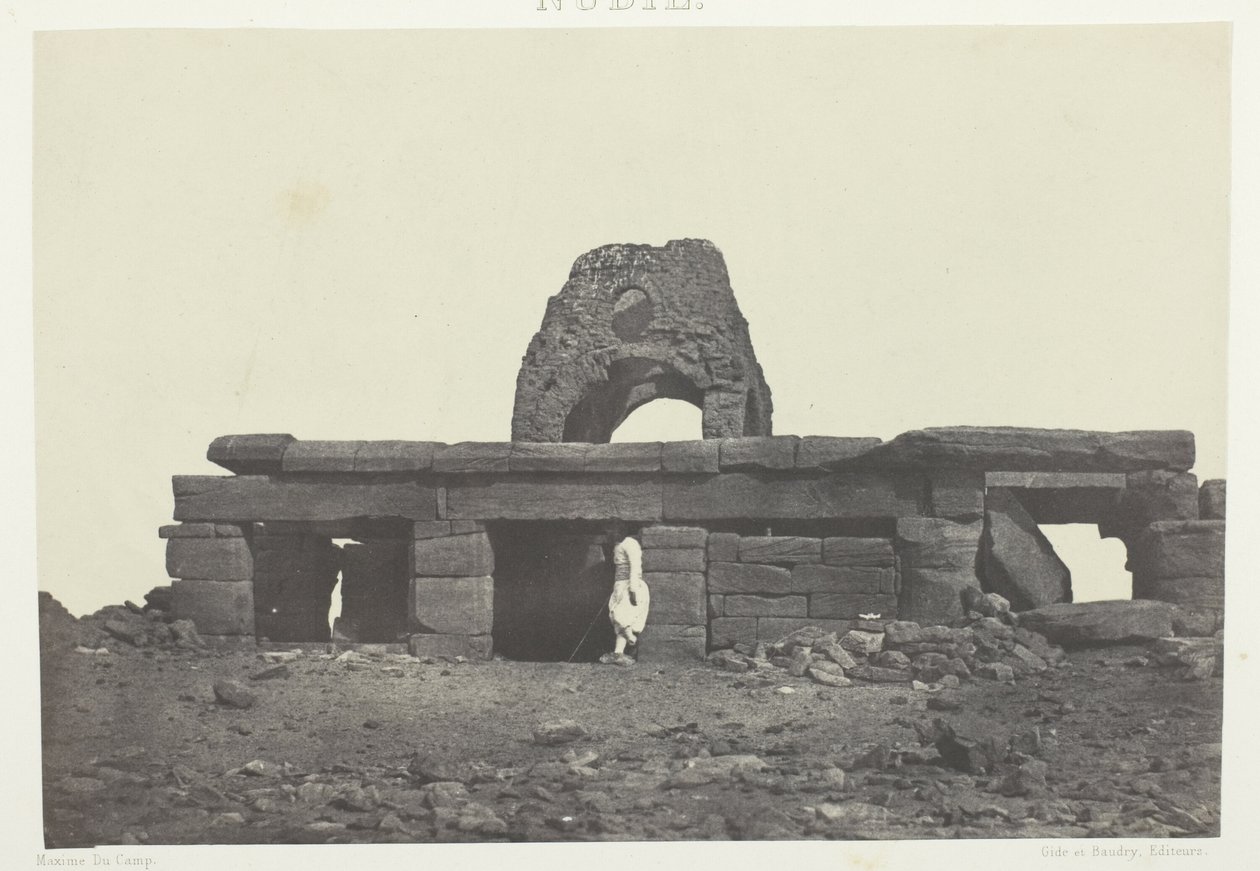 Tempel von Amada; Nubien, Platte 99 aus dem Album "Ägypten, Nubien, Palästina und Syrien" (1852) von Maxime Du Camp