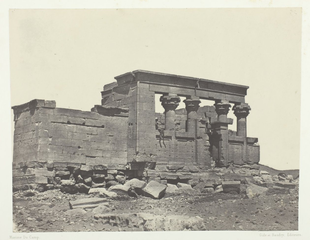 Tempel von Debod, Parembole aus dem Itinerar von Antonin, Nubien, 184951, gedruckt 1852 von Maxime Du Camp