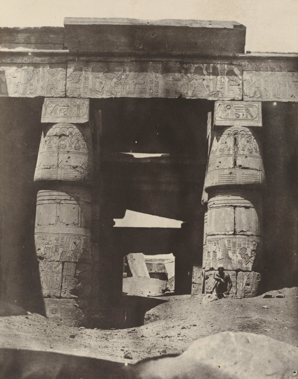 Theben: Karnak, Portikus des Tempels von Khons von Maxime Du Camp