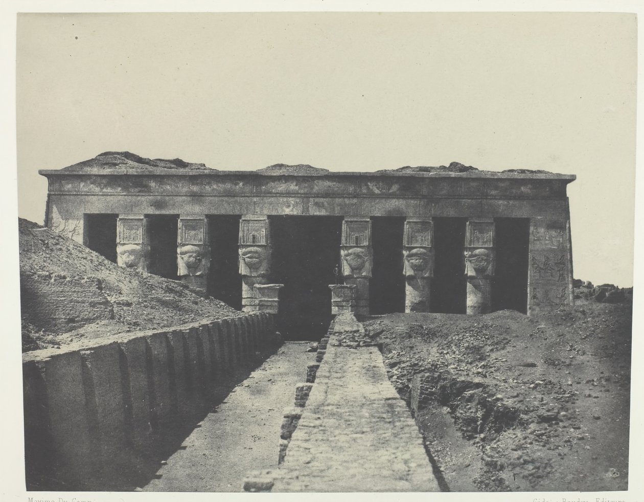Vue Générale, Grand Temple de Dendérah Teutyres, Oberägypten, 1849-51, gedruckt 1852 von Maxime Du Camp
