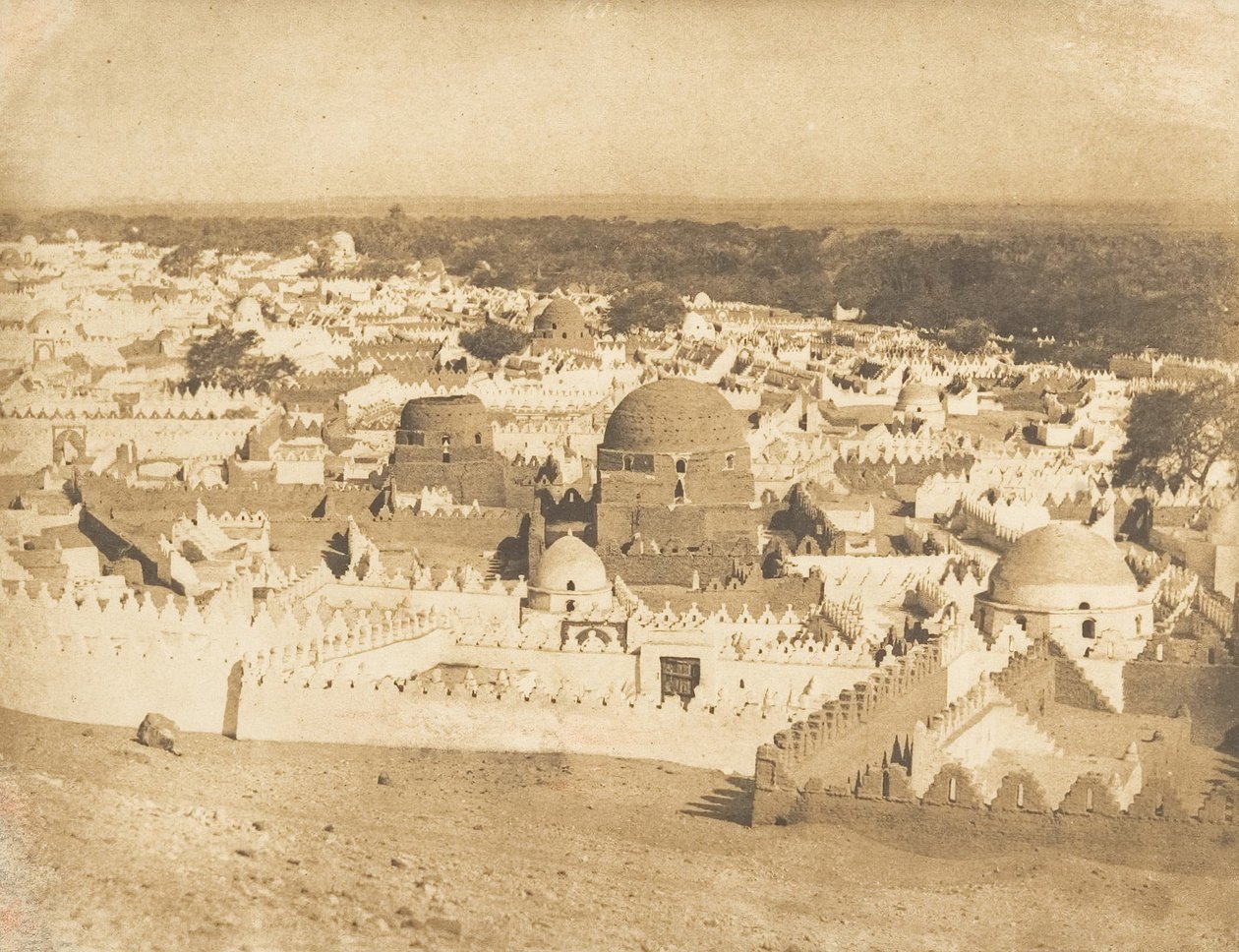 Gesamtansicht des Friedhofs von Siout, 1849-50 von Maxime Du Camp