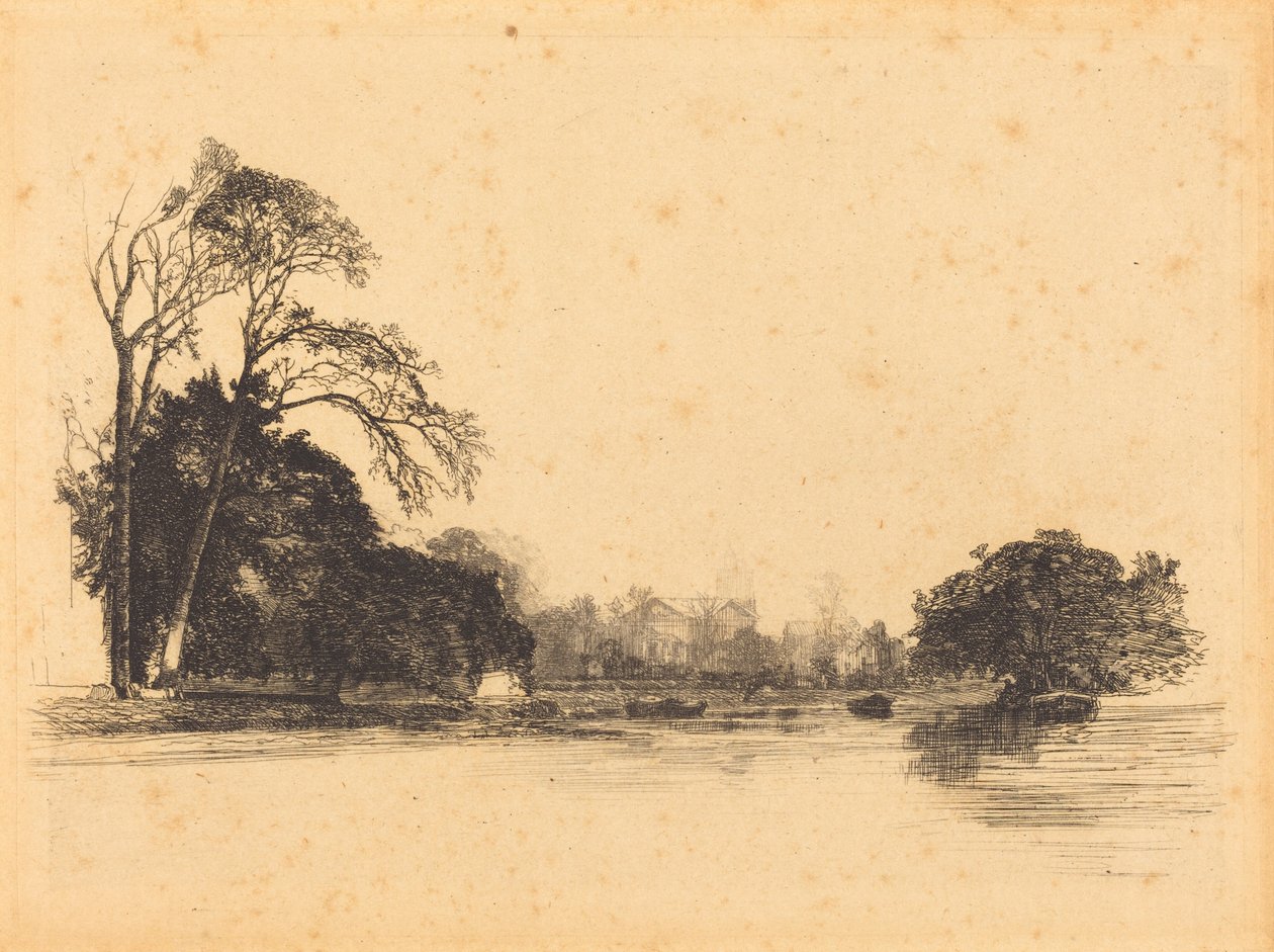 Ufer der Themse von Maxime Lalanne