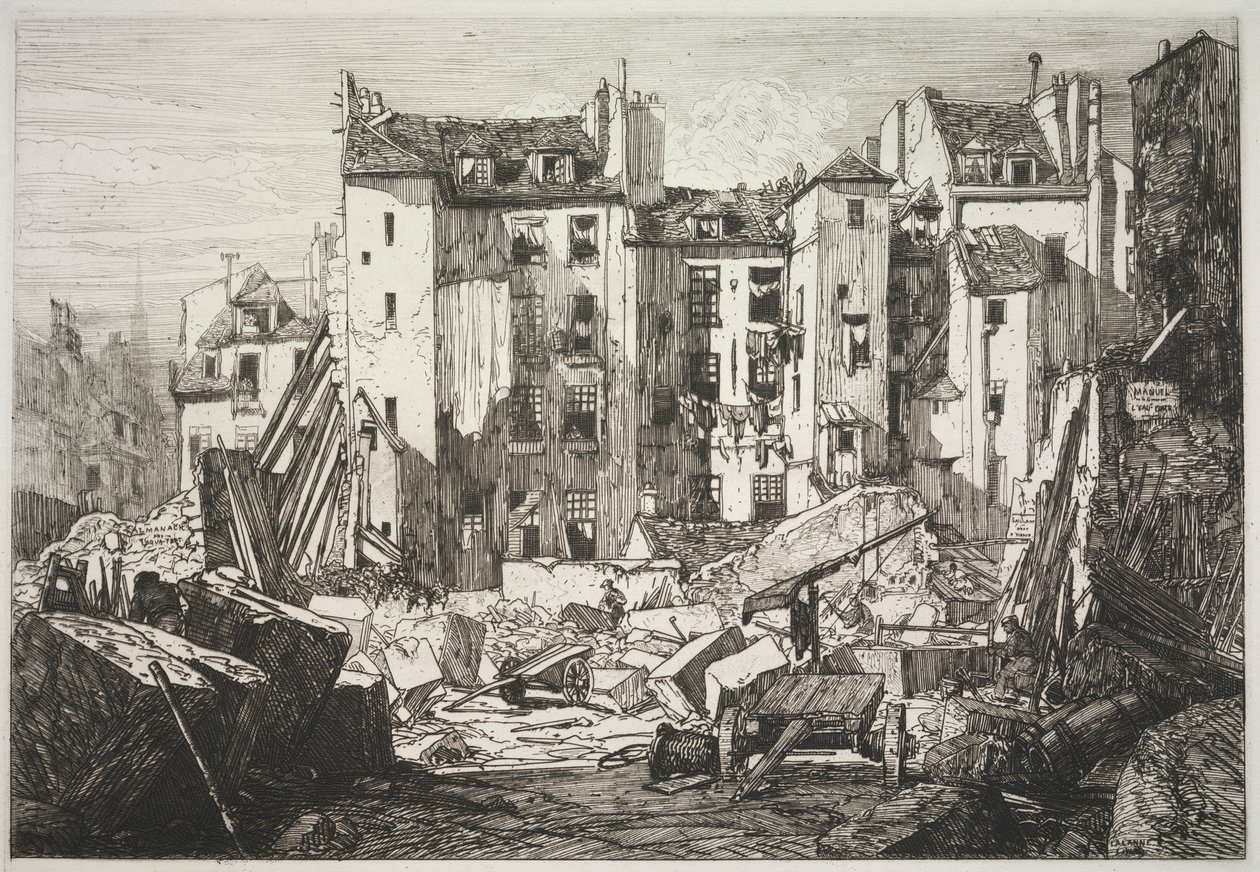 Abriss für die Eröffnung der Rue des Écoles von Maxime Lalanne