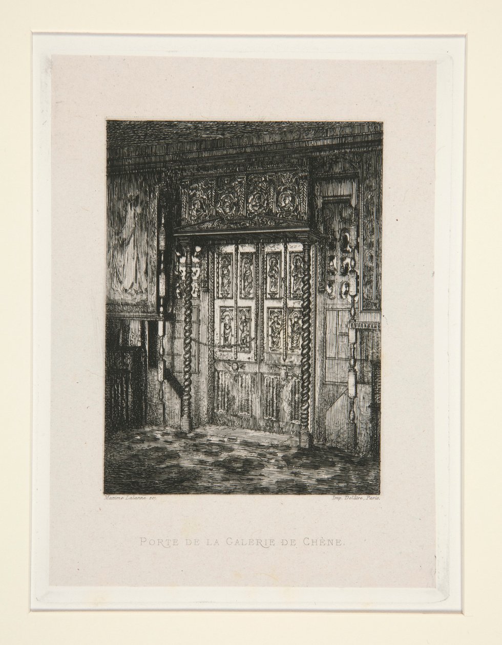 Porte de la galerie de chêne, Platte 8 aus der Suite Chez Victor Hugo von Maxime Lalanne