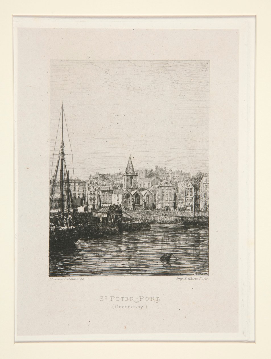 St. Peter-Port, Guernsey, pl. 1 aus der Suite Chez Victor Hugo (Victor Hugo von Maxime Lalanne