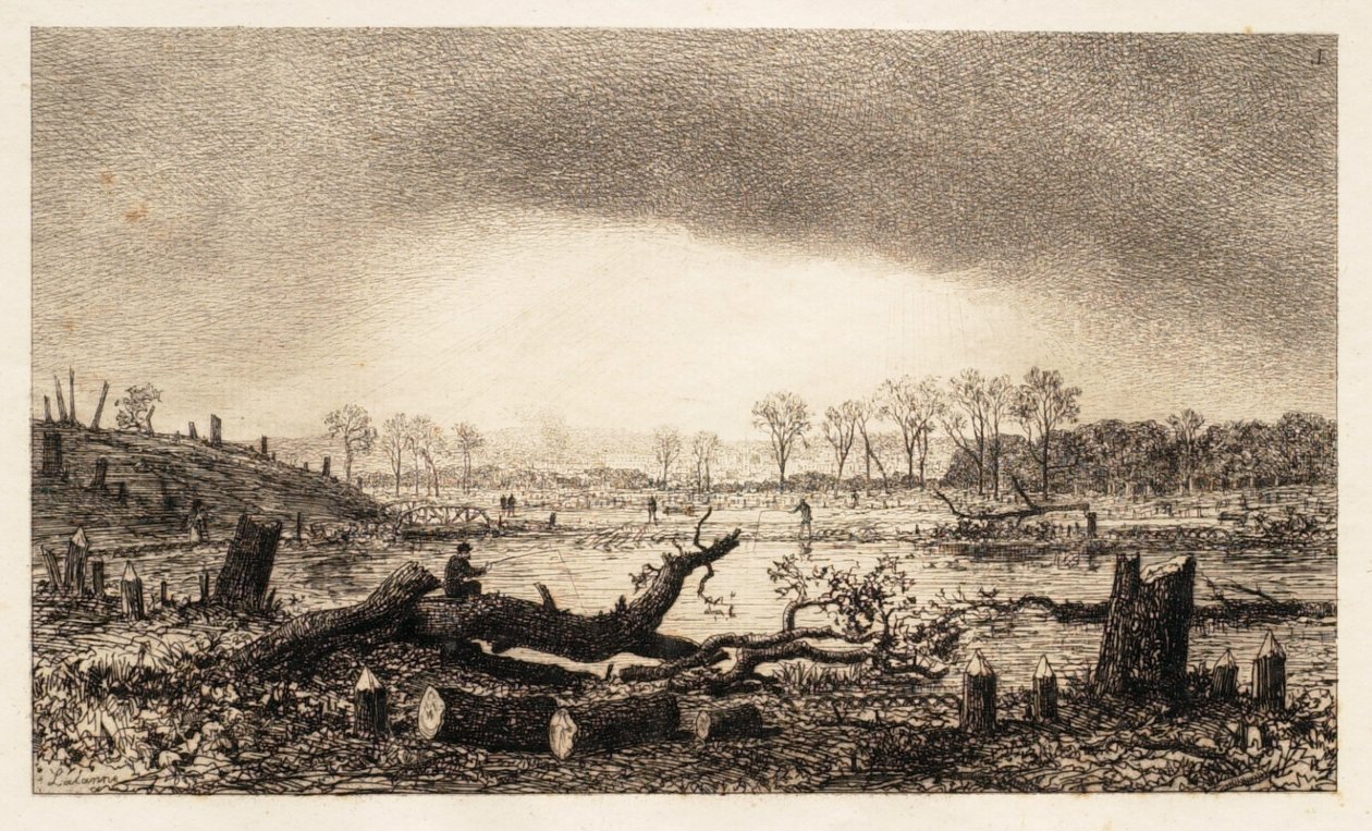 Der Teich in Auteuil von Maxime Lalanne