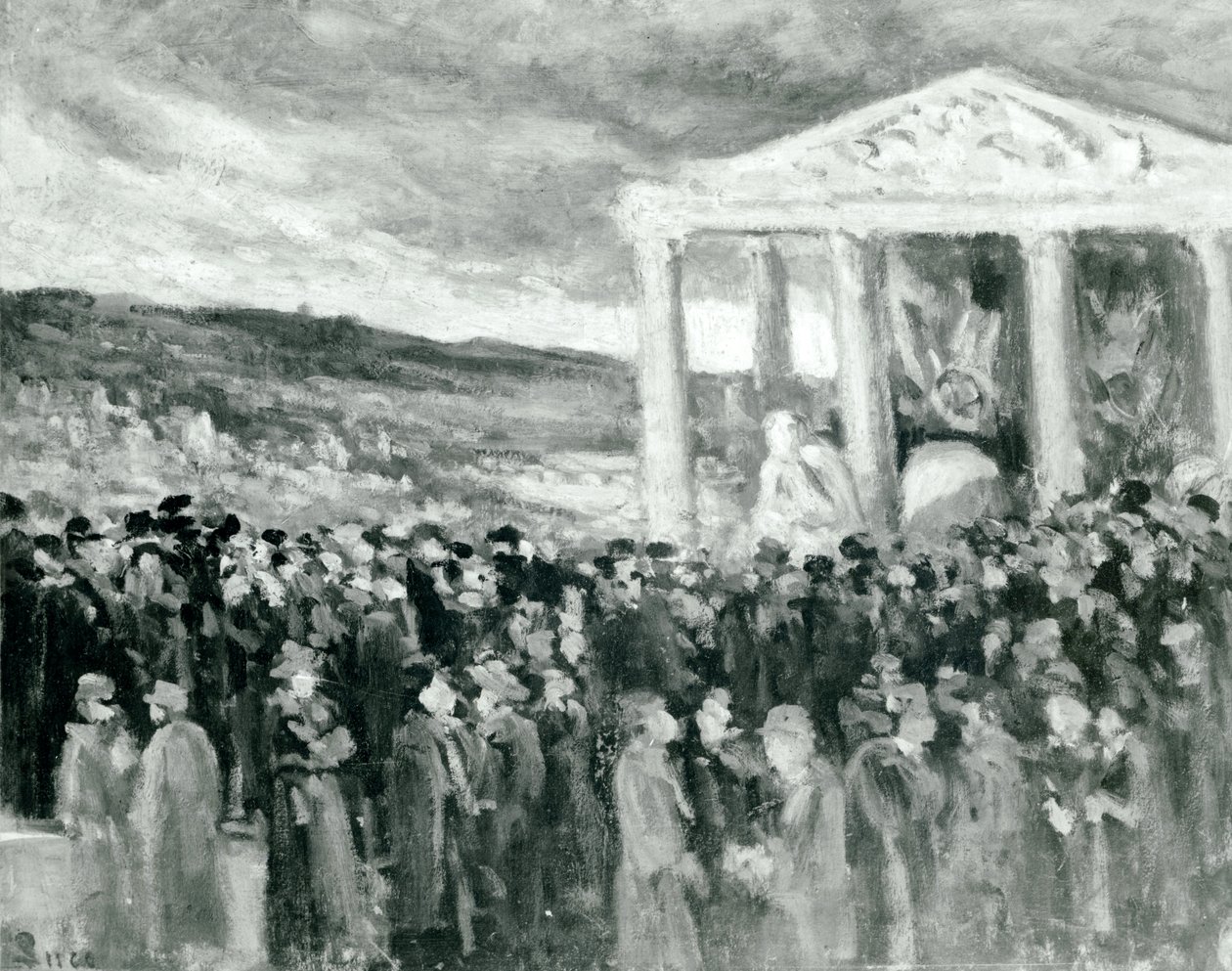 Begräbnis von Auguste Rodin in der Villa des Brillants, 1917 von Maximilien Luce