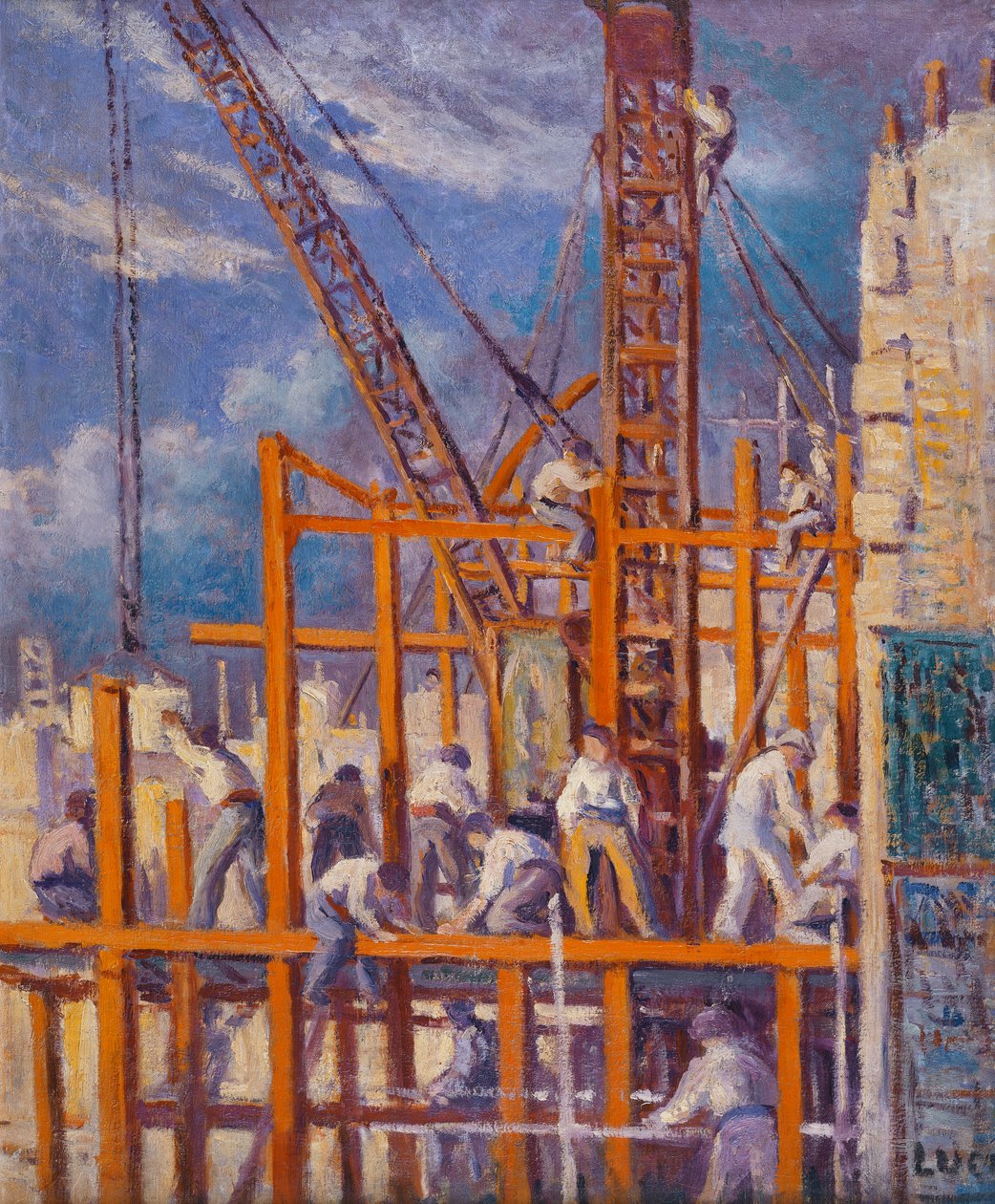 Die Baustellen von Paris, Boulevard de la Madeleine von Maximilien Luce