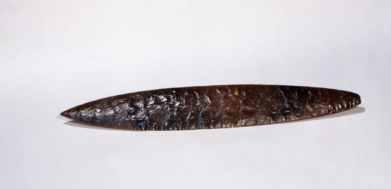 Opfermesser, aus Nakum, Peten, Guatemala, Spätklassische Periode von Mayan
