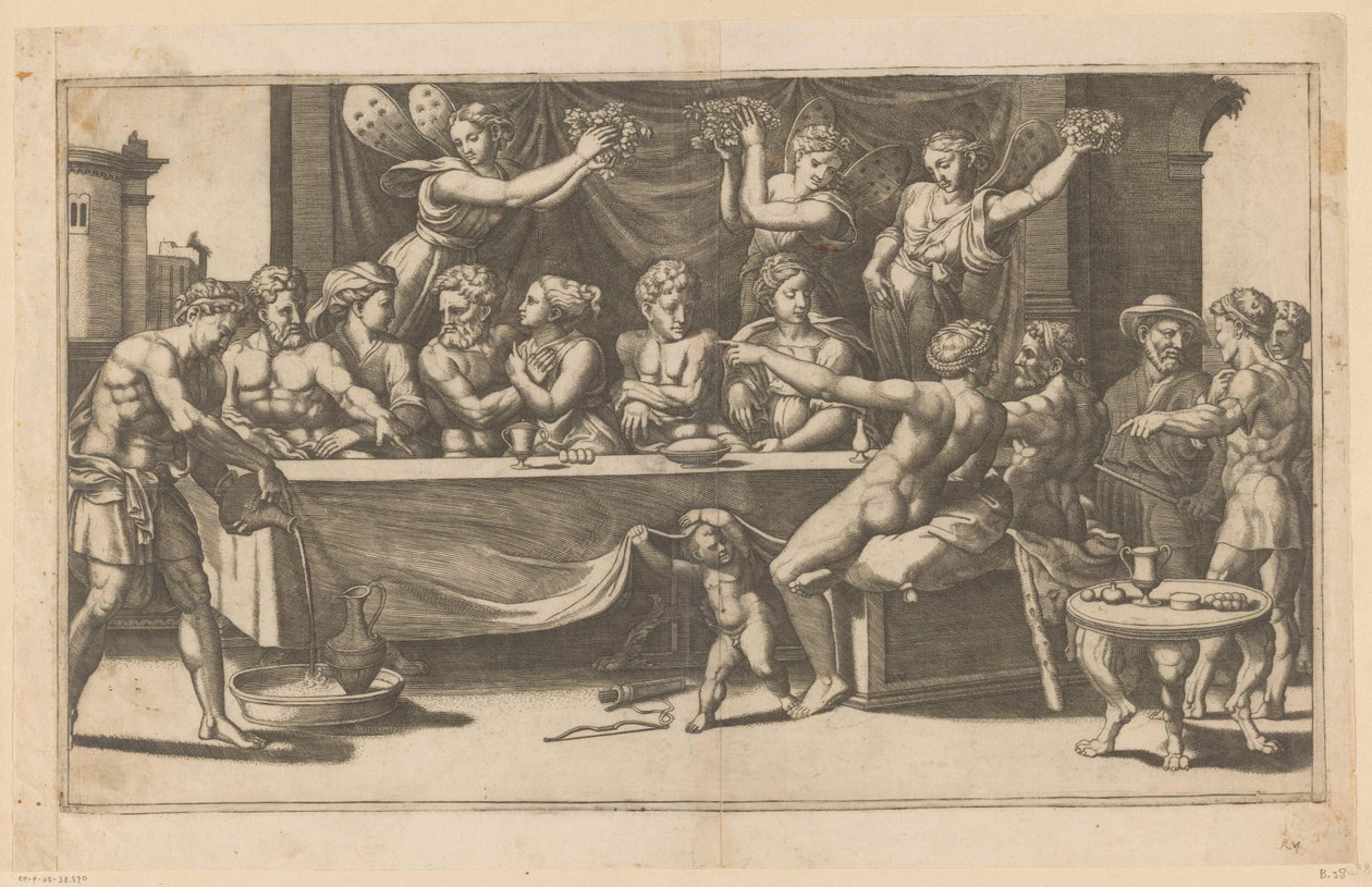 Hochzeit von Amor und Psyche von Meester van de Dobbelsteen