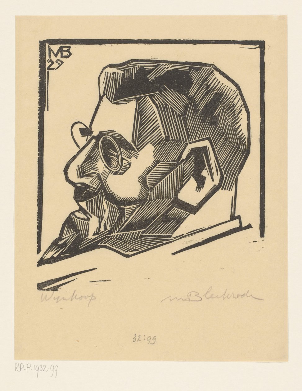 Porträt von David Wijnkoop von Meijer Bleekrode (signed by artist)