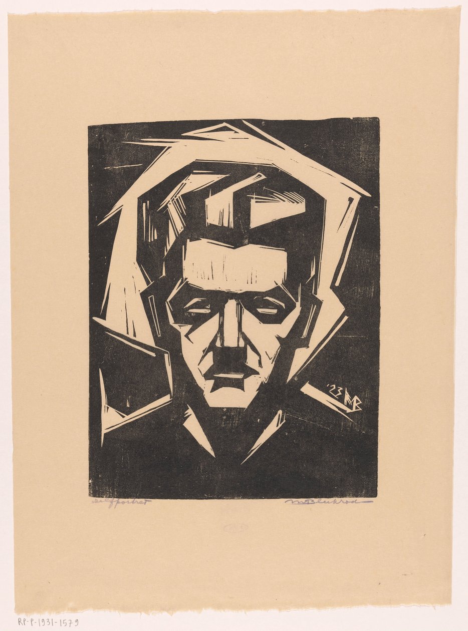 Selbstporträt von Meijer Bleekrode von Meijer Bleekrode (signed by artist)