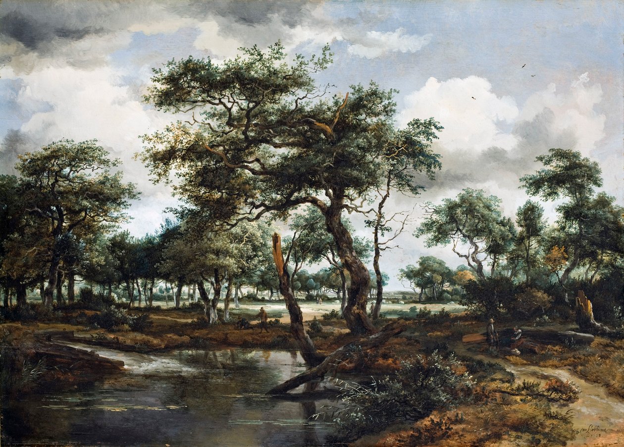 Ein Teich im Wald, 1668 von Meindert Hobbema